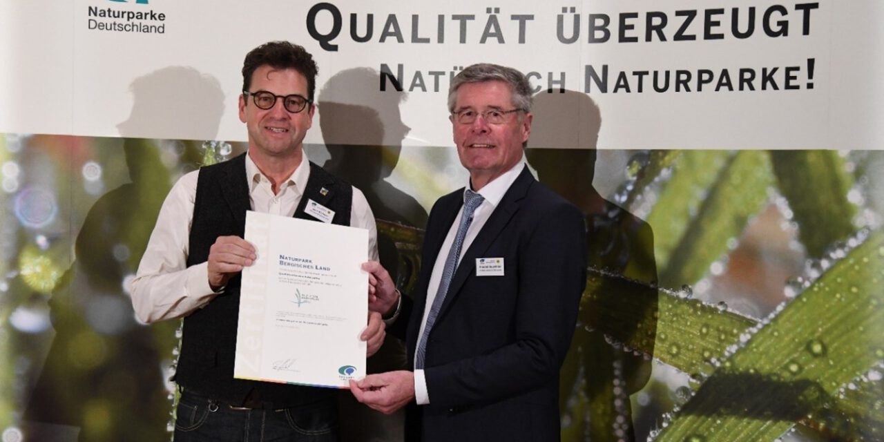 15 Jahre „Qualitätsoffensive Naturparke“ in Deutschland: Naturpark Bergisches Land erneut ausgezeichnet