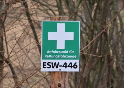 Rettungspunktschild in Hessen